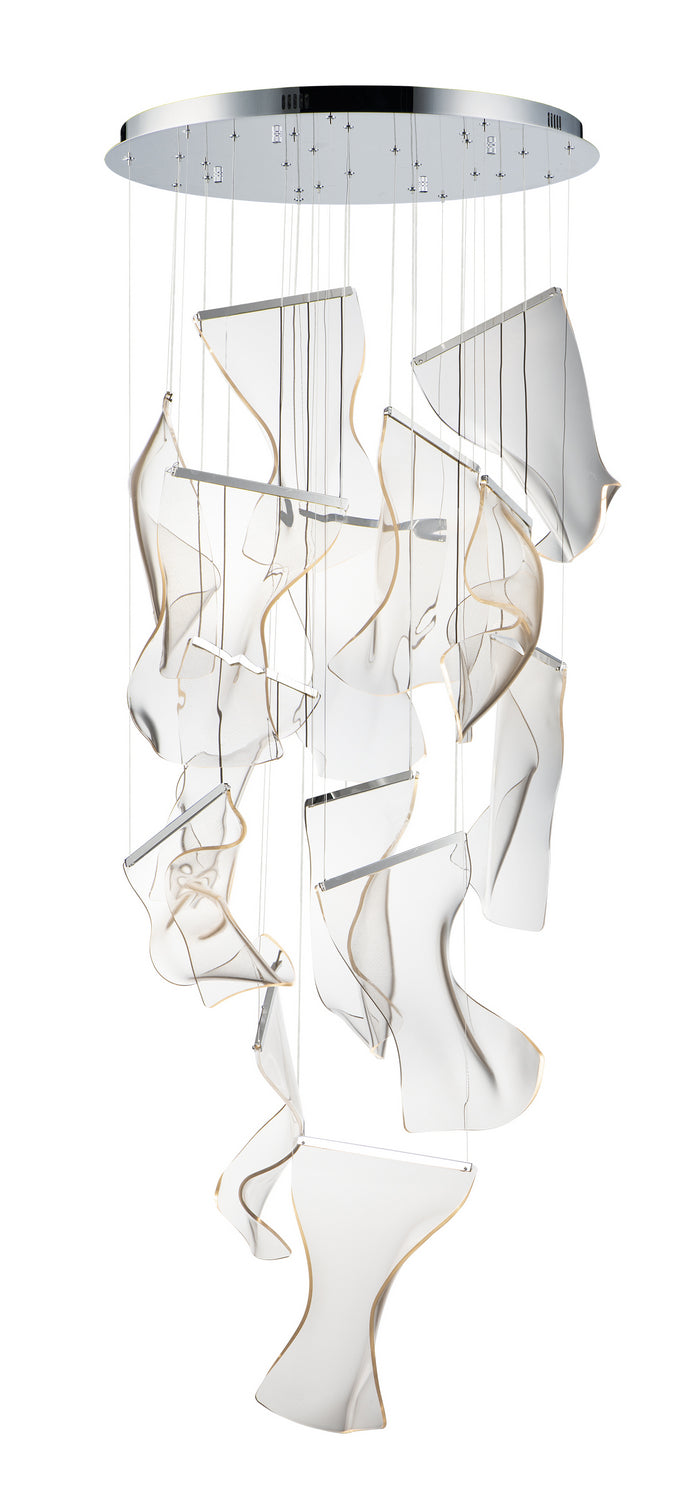 Rinkle 14-Light LED Pendant in Polished Chrome - Lamps Expo