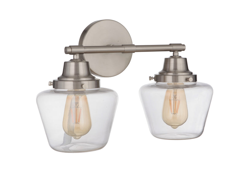 Essex Two Light Vanity in Brushed Polished Nickel