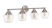 Essex Four Light Vanity in Brushed Polished Nickel