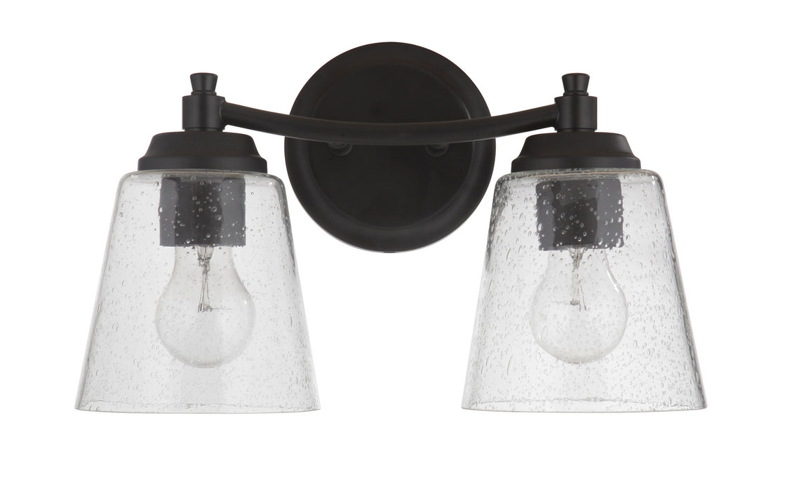 Tyler Two Light Vanity in Flat Black