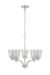 Tyler Five Light Chandelier in Brushed Polished Nickel