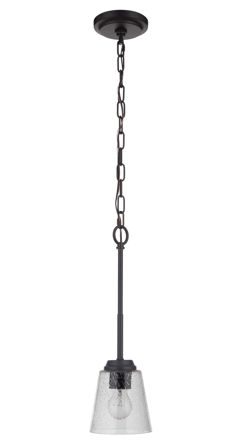 Tyler One Light Mini Pendant in Flat Black