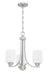 Bolden Three Light Chandelier in Brushed Polished Nickel