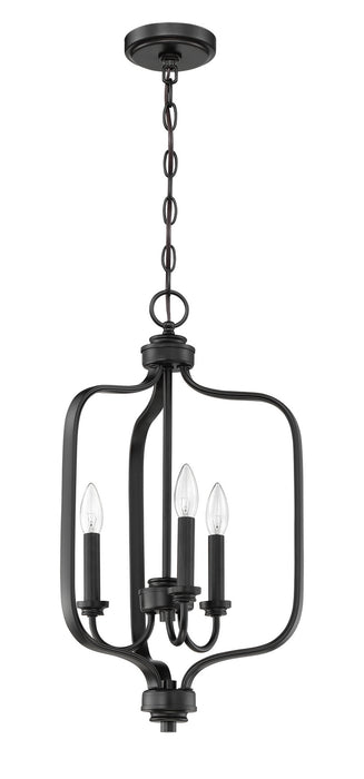 Bolden Three Light Foyer Pendant in Flat Black