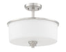 Bolden Two Light Convertible Semi Flush in Brushed Polished Nickel