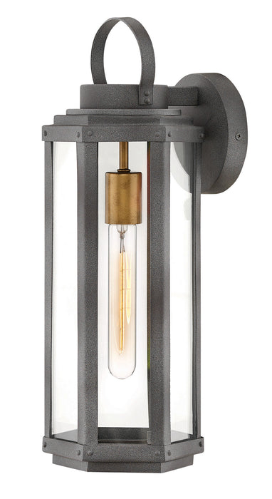 Danbury Medium Wall Mount Lantern in Aged Zinc - Lamps Expo