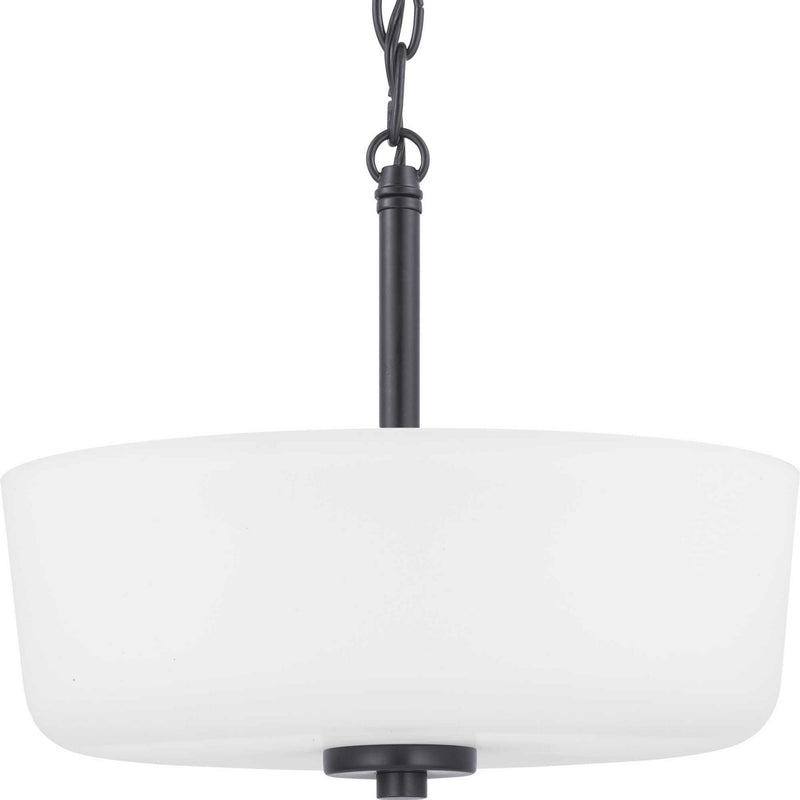Tobin 2-Light Semi-Flush Convertible in Black