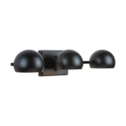 Hadley 3 Light Vanity in Matte Black with Tiltable Bolt-On Metal Shade
