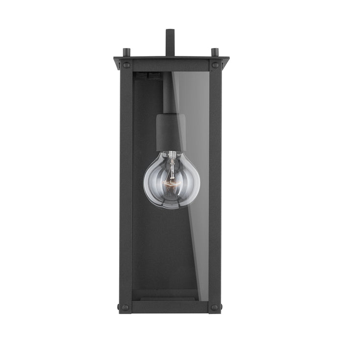 Hunt 1-Light Wall Mount in Black with Clear Glass