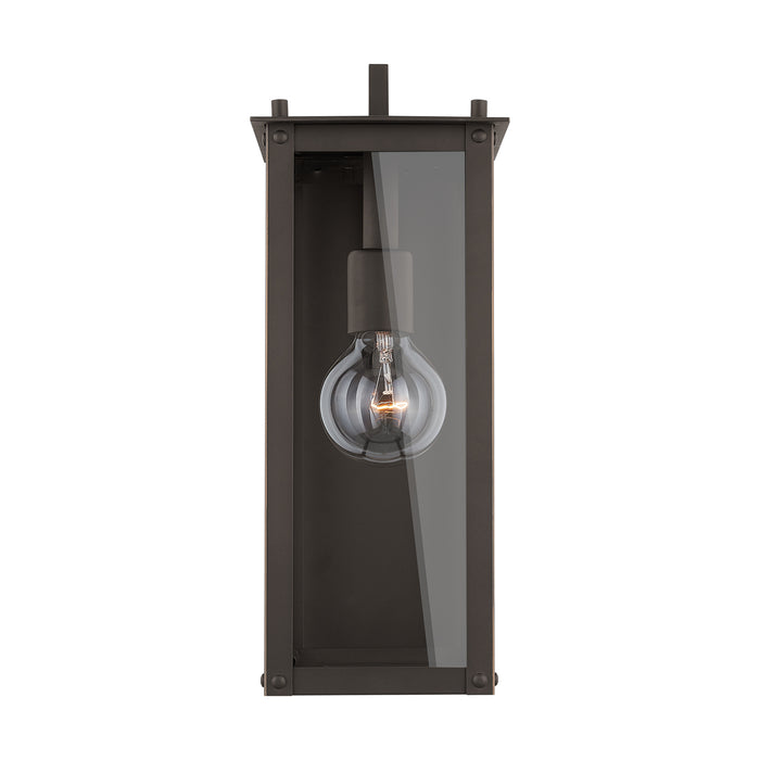 Hunt 1-Light Wall Mount in Oiled Bronze with Clear Glass