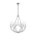 Richmond 12-Light Single Tier Chandelier in Weathered Galvanized - Lamps Expo