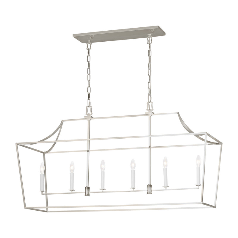 Southold 6-Light Billiard/Island in Polished Nickel - Lamps Expo