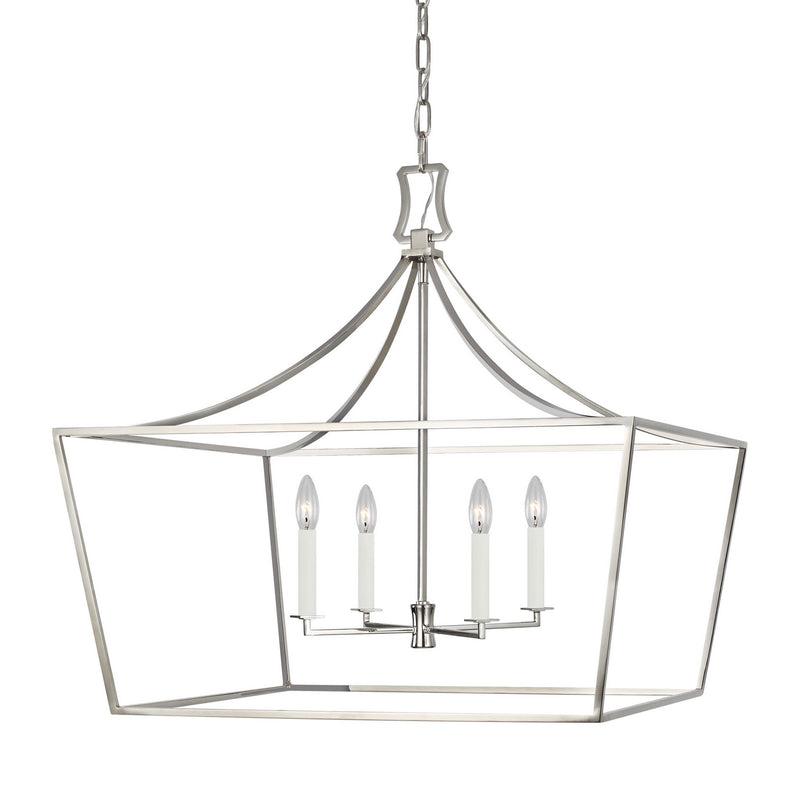 Southold 4-Light Single Tier Chandelier in Polished Nickel - Lamps Expo