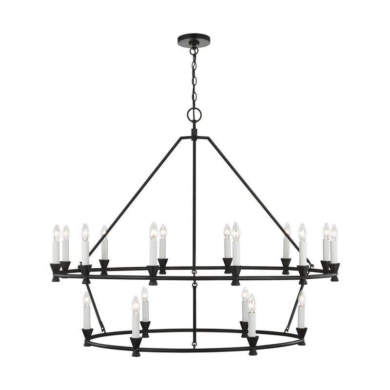 Keystone 18-Light Multi Tier Chandelier in Aged Iron - Lamps Expo