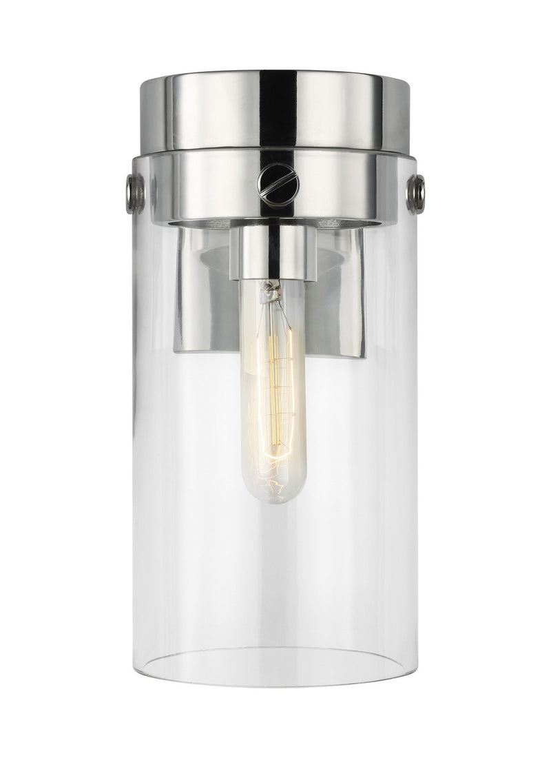 Garrett 1-Light Wall Sconce in Polished Nickel - Lamps Expo