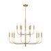 Brianna 15-Light Multi Tier Chandelier in Burnished Brass - Lamps Expo