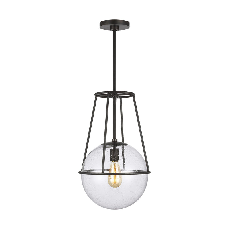 Atlas 1-Light Pendant in Aged Iron - Lamps Expo