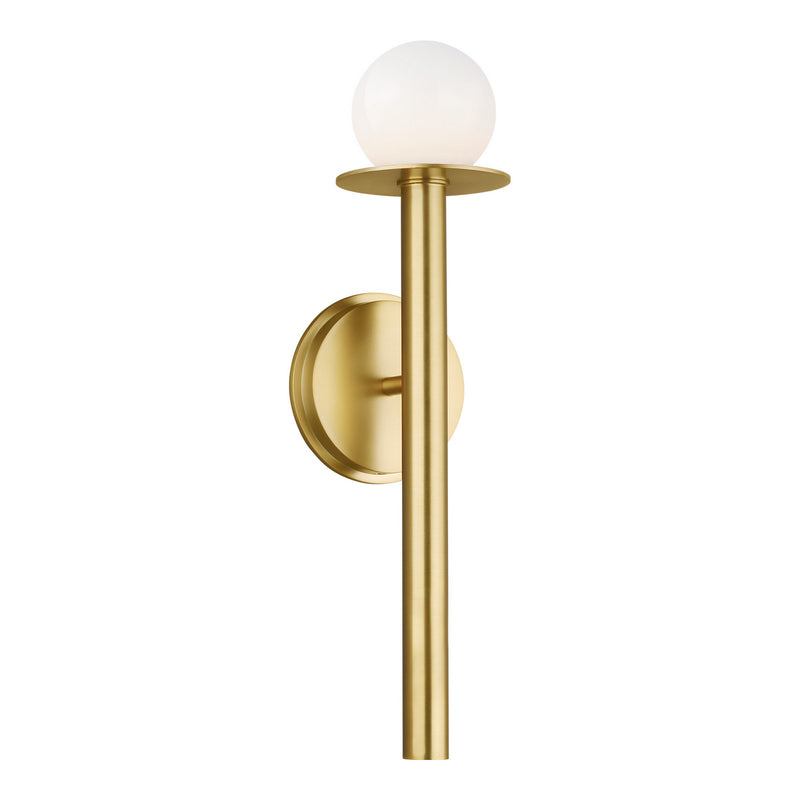 Nodes 1-Light Wall Sconce in Burnished Brass - Lamps Expo