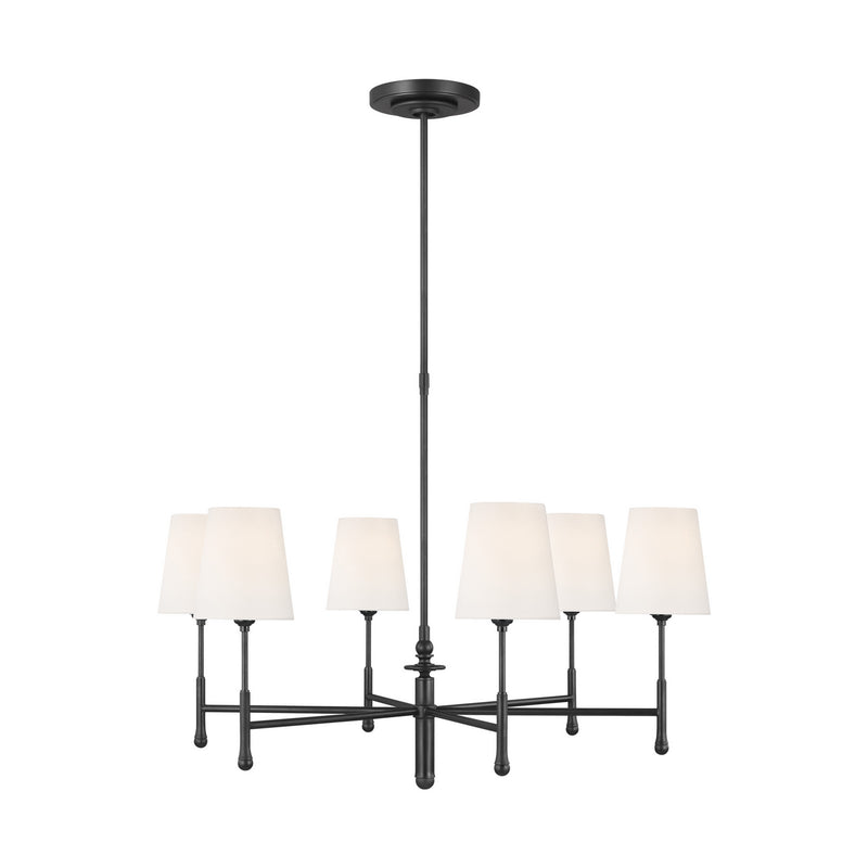 Capri 6-Light Single Tier Chandelier in Aged Iron - Lamps Expo