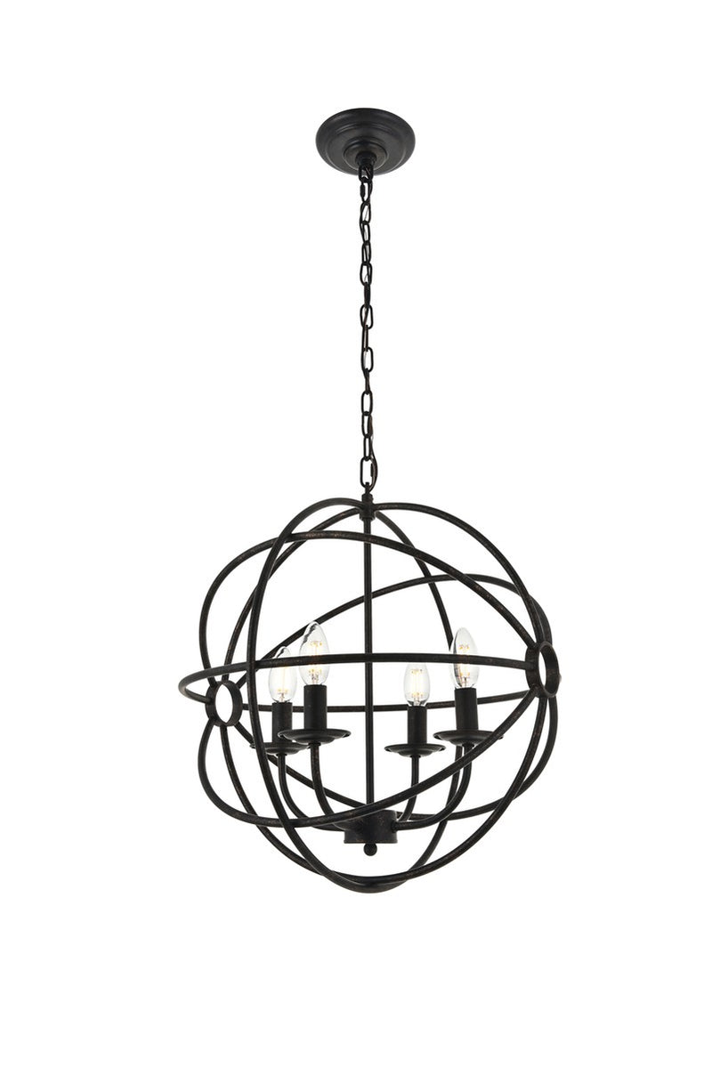 Octavia 4-Light Pendant in Dark Brown
