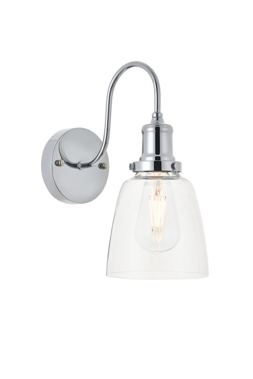 Felicity 1-Light Wall Sconce in Chrome & Clear
