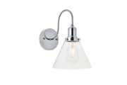 Histoire 1-Light Wall Sconce in Chrome & Clear