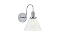 Histoire 1-Light Wall Sconce in Chrome & Clear