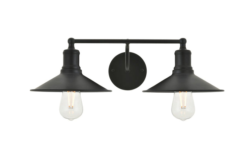 Etude 2-Light Wall Sconce in Black