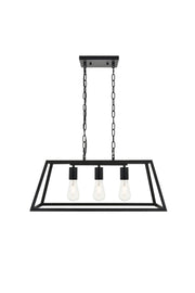 Resolute 3-Light Pendant in Black