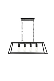 Resolute 4-Light Pendant in Black