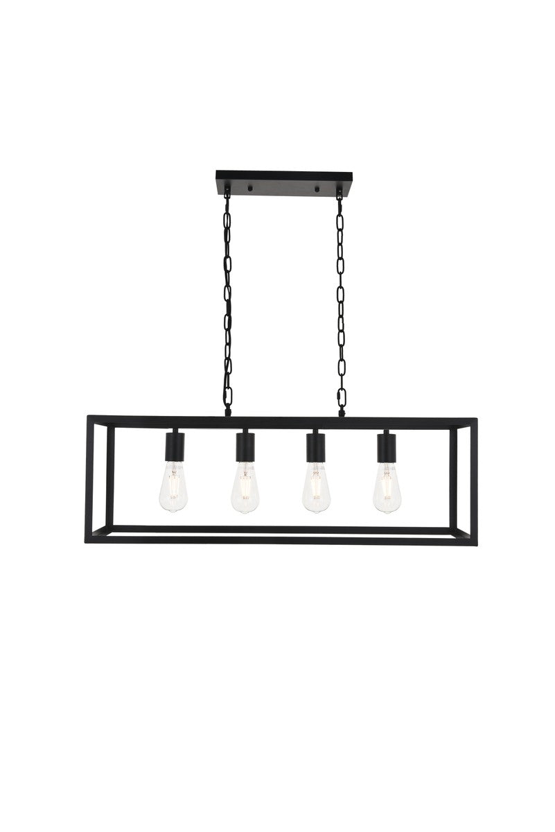 Resolute 4-Light Pendant in Black