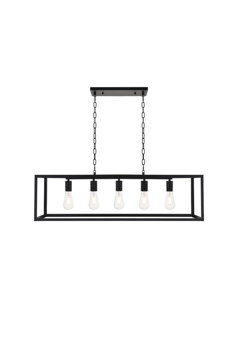 Resolute 5-Light Pendant in Black