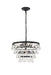 Kora 5-Light Pendant in Black & Clear with Clear Royal Cut Crystal