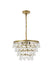 Kora 5-Light Pendant in Brass & Clear with Clear Royal Cut Crystal