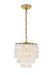 Selene 1-Light Pendant in Brass & White