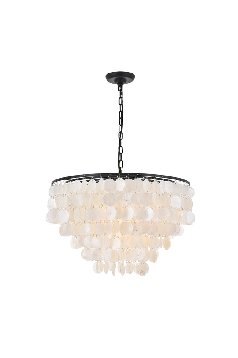 Selene 6-Light Pendant in Black & White