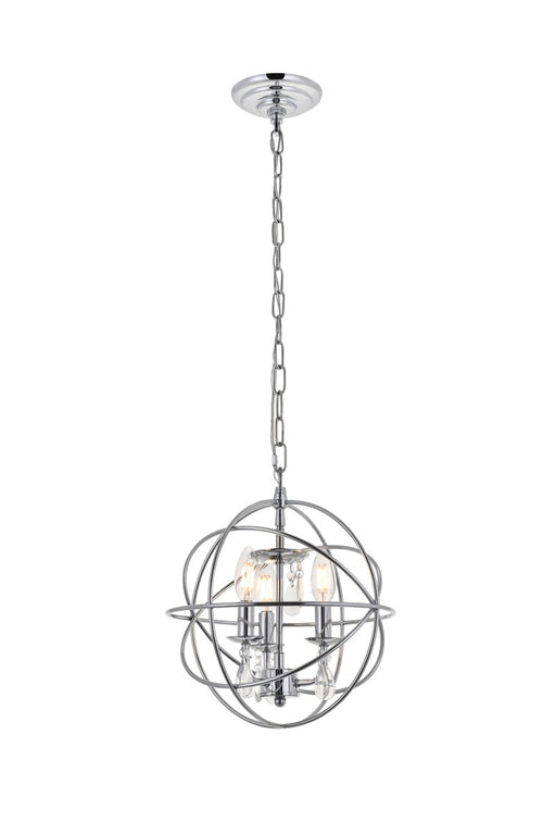 Wallace 3-Light Pendant in Chrome & Clear with Clear Royal Cut Crystal