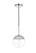Eclipse 1-Light Pendant in Chrome & Clear