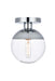 Eclipse 1-Light Flush Mount in Chrome & Clear