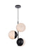 Eclipse 3-Light Pendant in Black & Frosted White