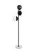Eclipse 3-Light Floor Lamp in Black & Clear