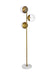 Eclipse 3-Light Floor Lamp in Brass & Clear
