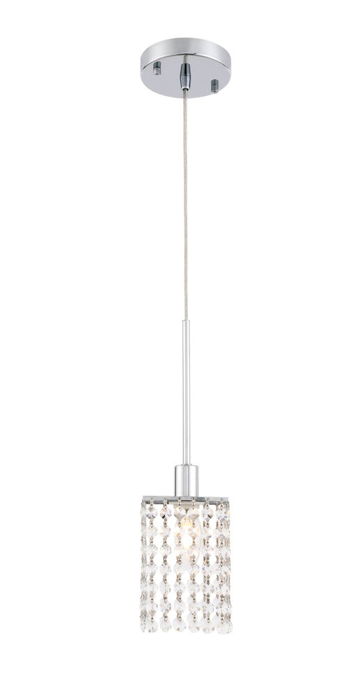 Taylor 1-Light Pendant in Chrome & Clear with Clear Royal Cut Crystal