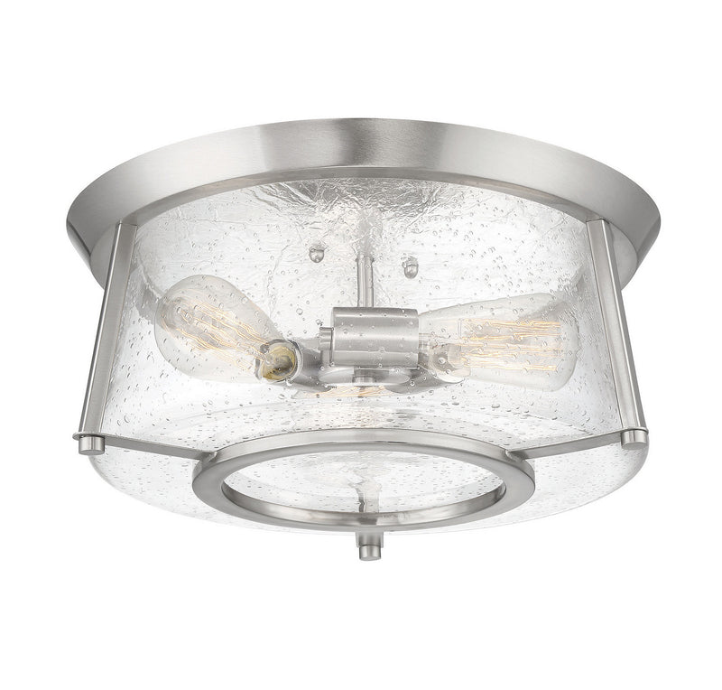Dash 3-Light Flush Mount in Satin Nickel - Lamps Expo