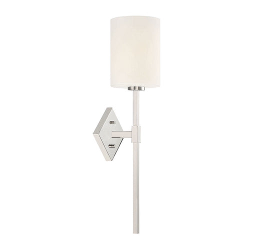Destin 1-Light Sconce in Polished Nickel