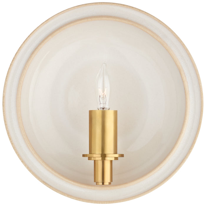 Leeds One Light Wall Sconce in Ivory