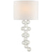 Milazzo One Light Wall Sconce in Burnished Silver Leaf and Crystal