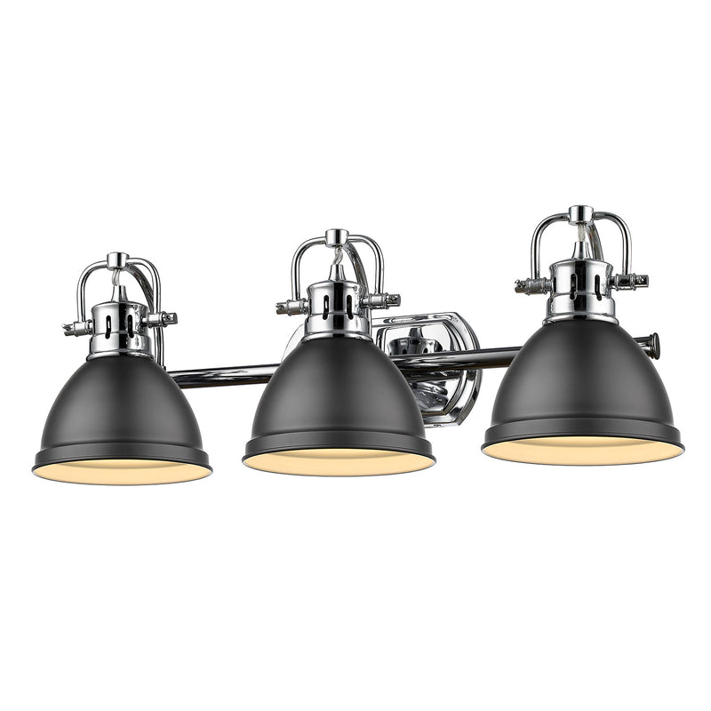 Duncan 3-Light Bath Vanity in Chrome - Lamps Expo