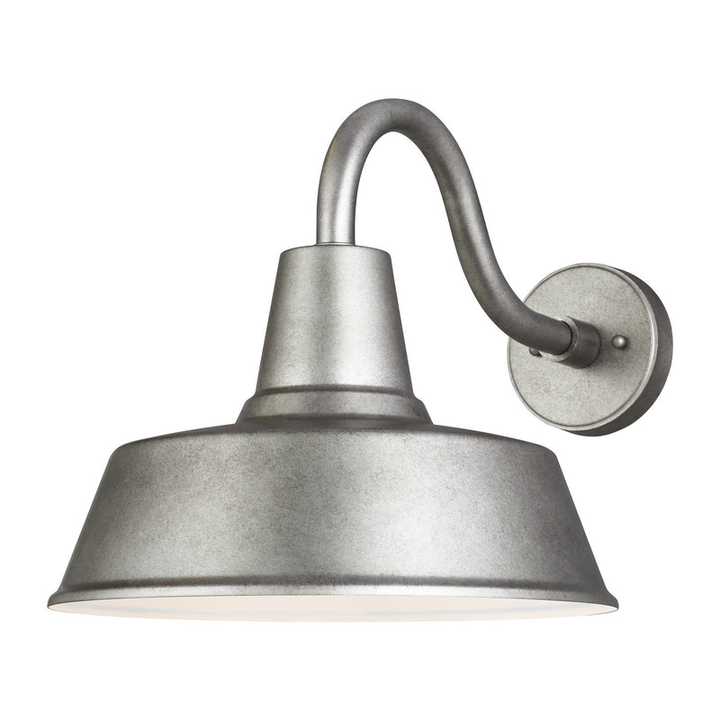 Barn Light Large One Light Outdoor Wall Lantern in Weathered Pewter