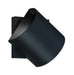 Revolve 2 Light LED Twistable Outdoor Wall Sconce in Black with Clear Glass With Black Silk